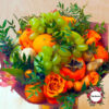 Букет из фруктов, имбиря и цветов
