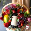 Фрукты, ягоды и цветы в корзине
