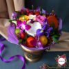 Фруктовый букет из папайя, кокоса и цветов